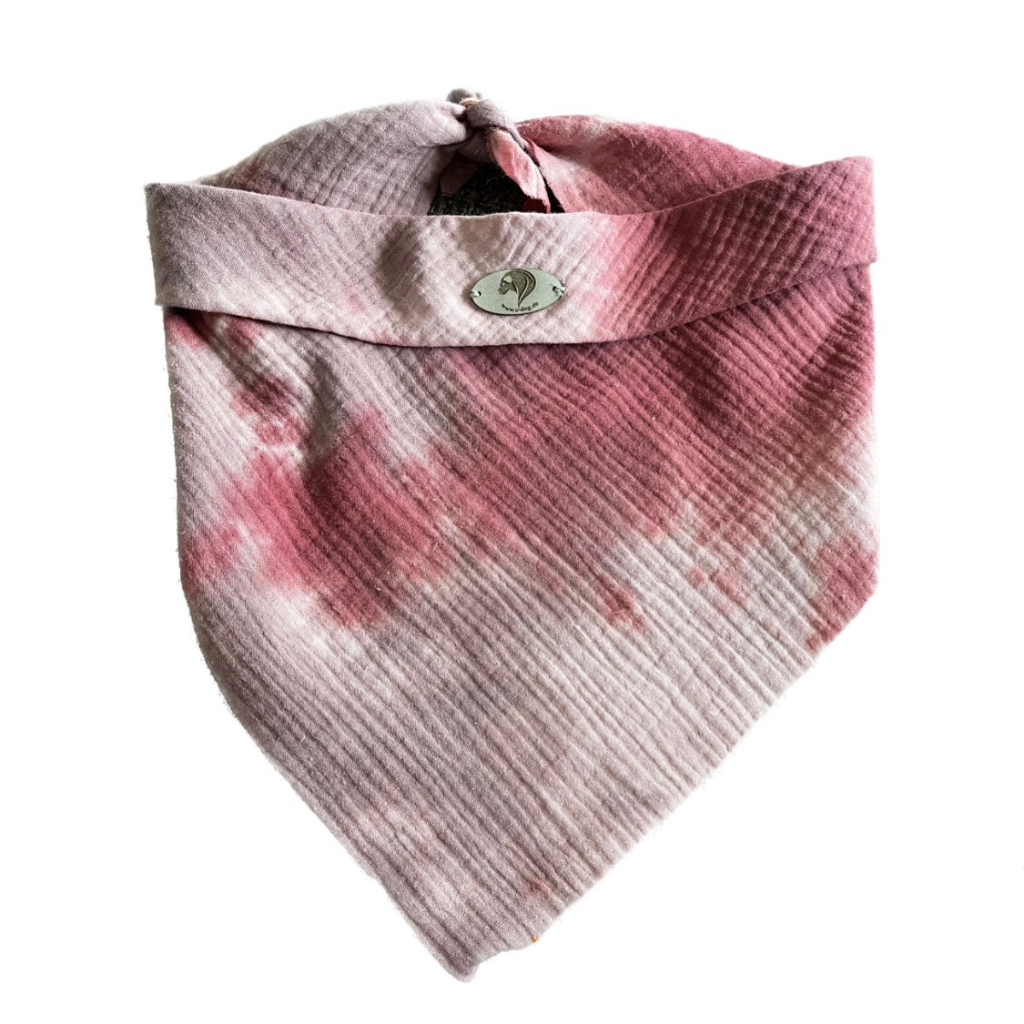 Neckerchief muslin - batik red-gray