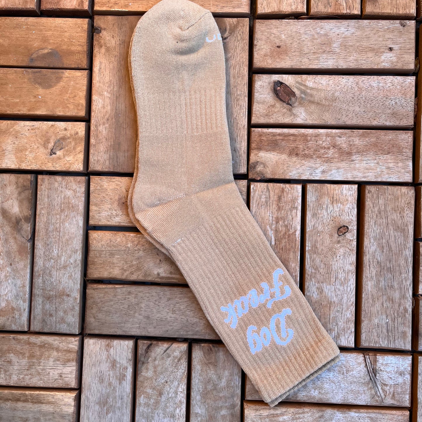 Socken - "Dog Freak" beige