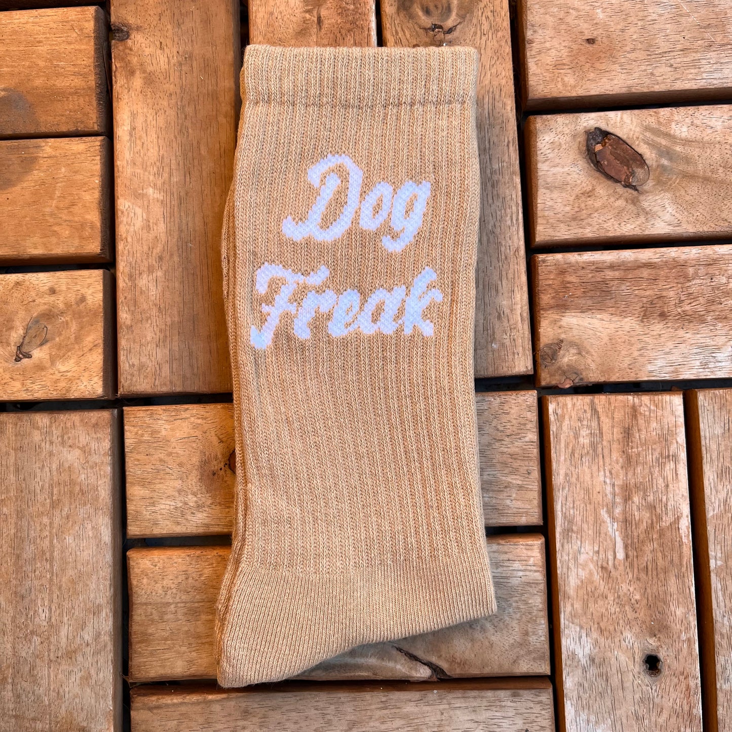 Socken - "Dog Freak" beige