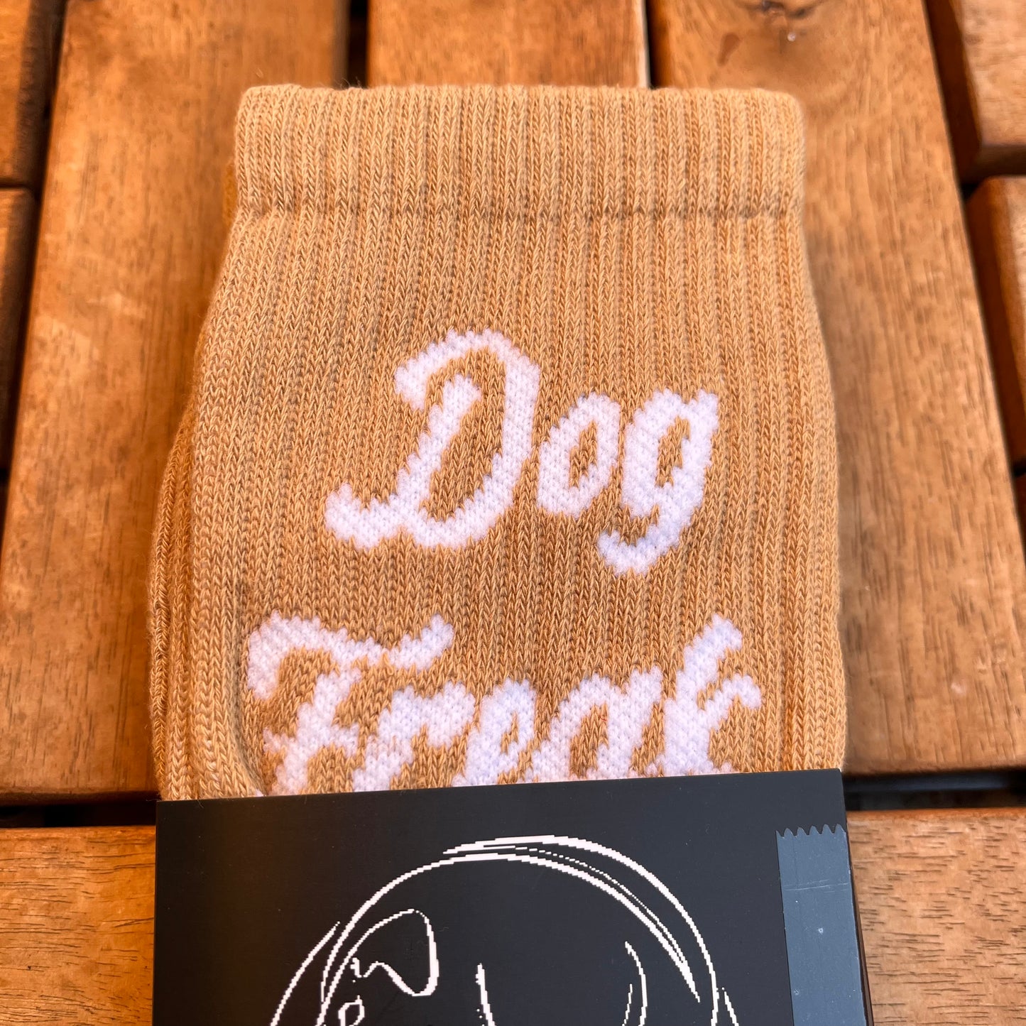 Socken - "Dog Freak" beige