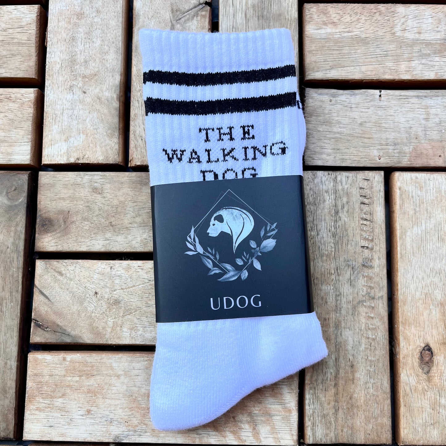 Socken - "The Walking Dog" weiß