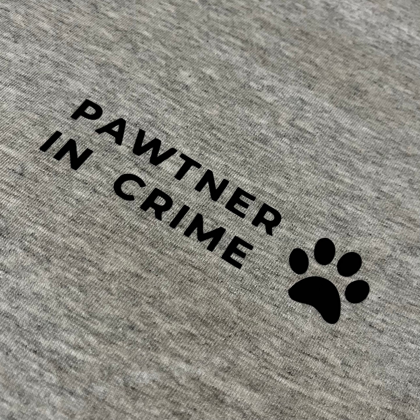 Shirt "Pawtner in crime" - grau