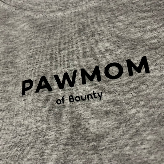 Shirt "PAWMOM" - grau - personalisierbar