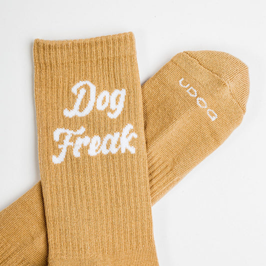 Socken - "Dog Freak" beige